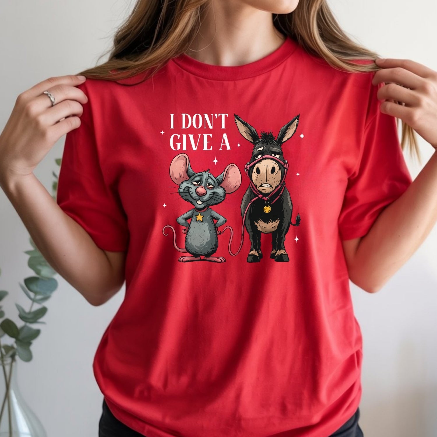I Don’t Give a Rat’s Tail Shirt – Funny Sarcastic Donkey Tee – Trending Humor Design
