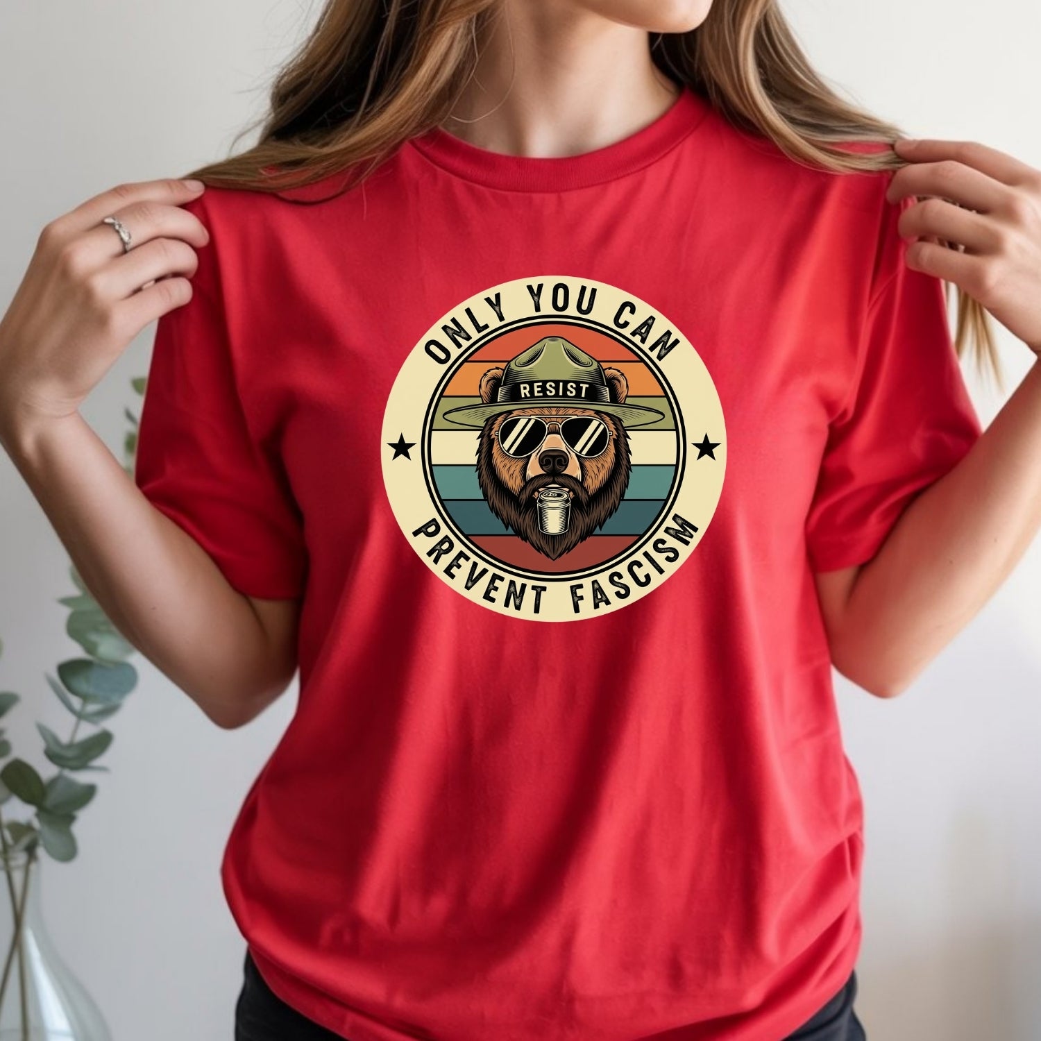 Retro Forest Ranger Bear T-Shirt – Funny Environmental Parody Tee – Vintage Nature Graphic