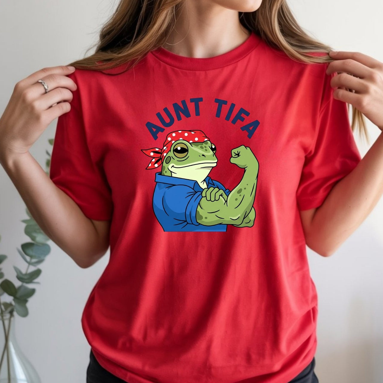 Aunt Tifa Resist Frog T-Shirt – Humorous Graphic Tee for Adults