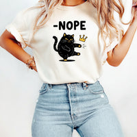 Black Cat Parody T-Shirt – No Kings in America Funny Satire Tee
