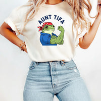 Aunt Tifa Resist Frog T-Shirt – Humorous Graphic Tee for Adults