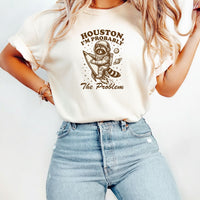 Houston I’m Probably the Problem T-Shirt – Funny Raccoon Space Tee