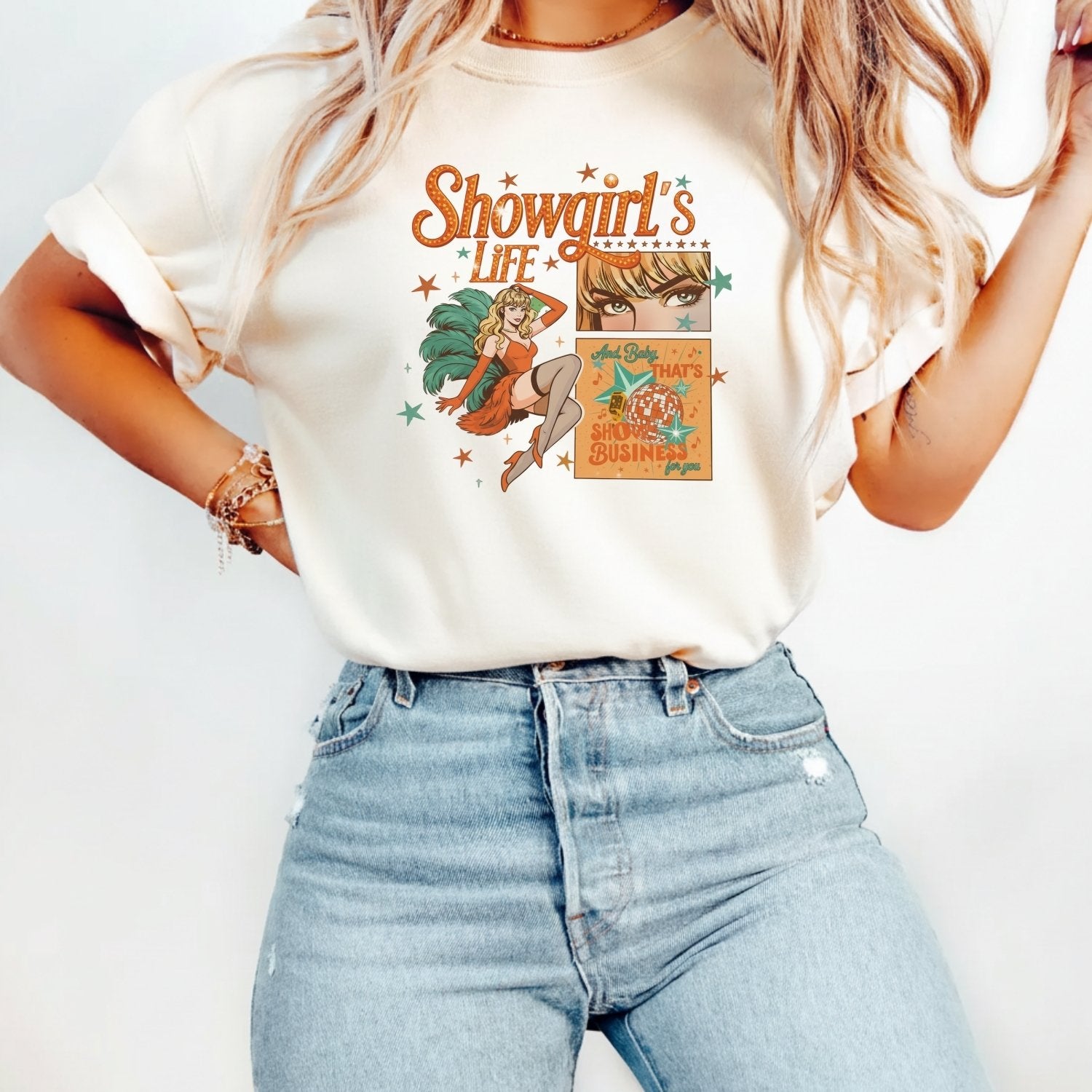 Showgirl Life Era T-Shirt – Vintage Aesthetic Graphic Tee for Youth & Adults