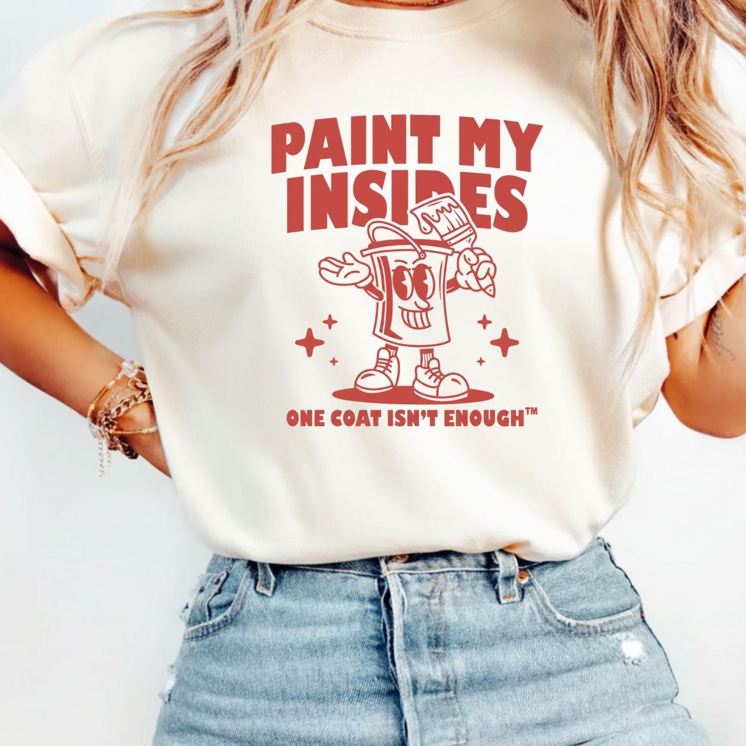 Retro Paint Can Mascot T-Shirt - Funny Art Graphic Tee - Extra Drip Edition Shirt