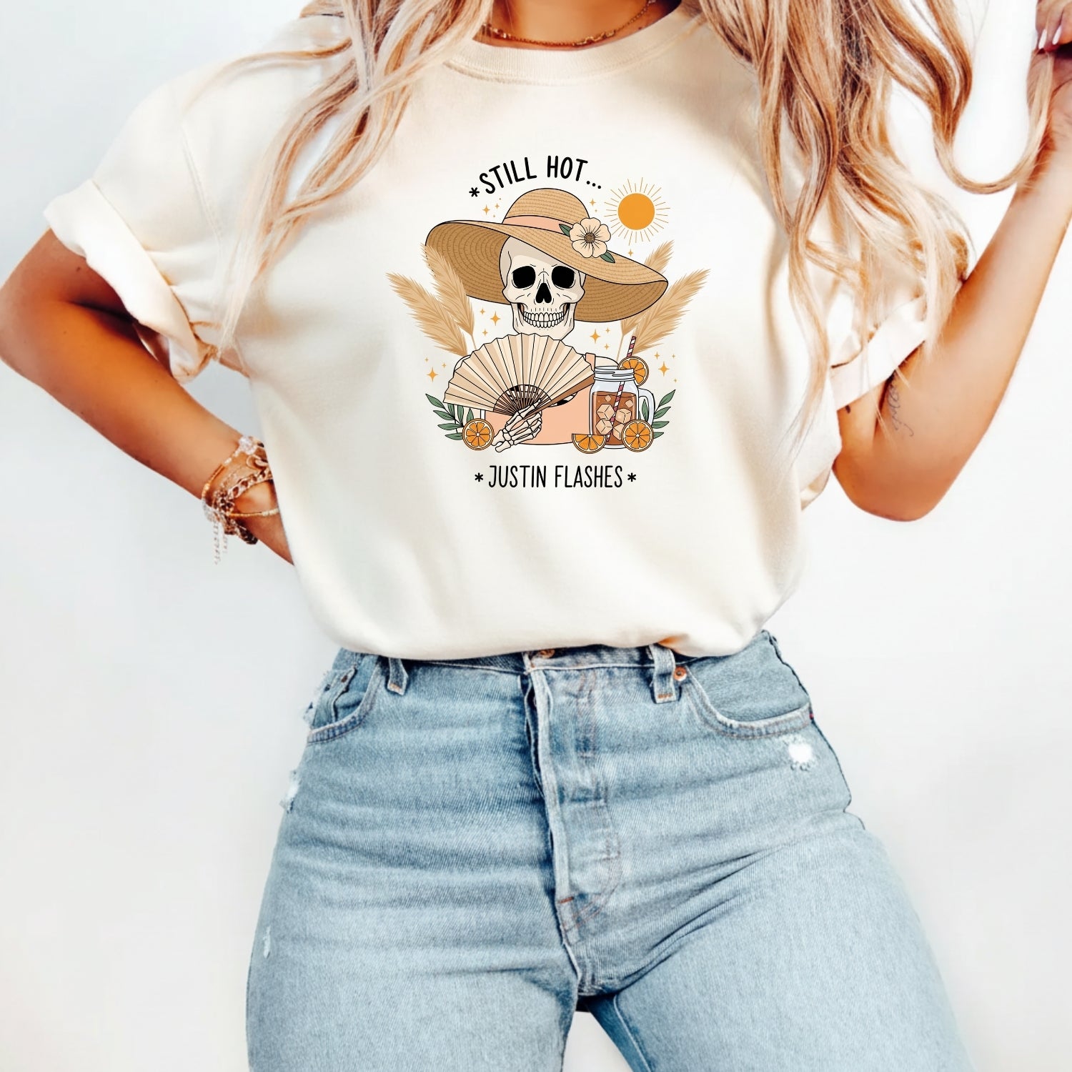 I’m Still Hot It Just Comes in Flashes Shirt – Funny Menopause Tee – Hot Flash Humor Top for Women