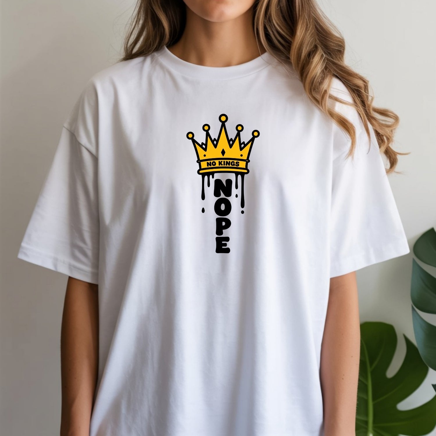 No Kings T-Shirt – Crown Graphic Tee, Patriotic Freedom Protest Design