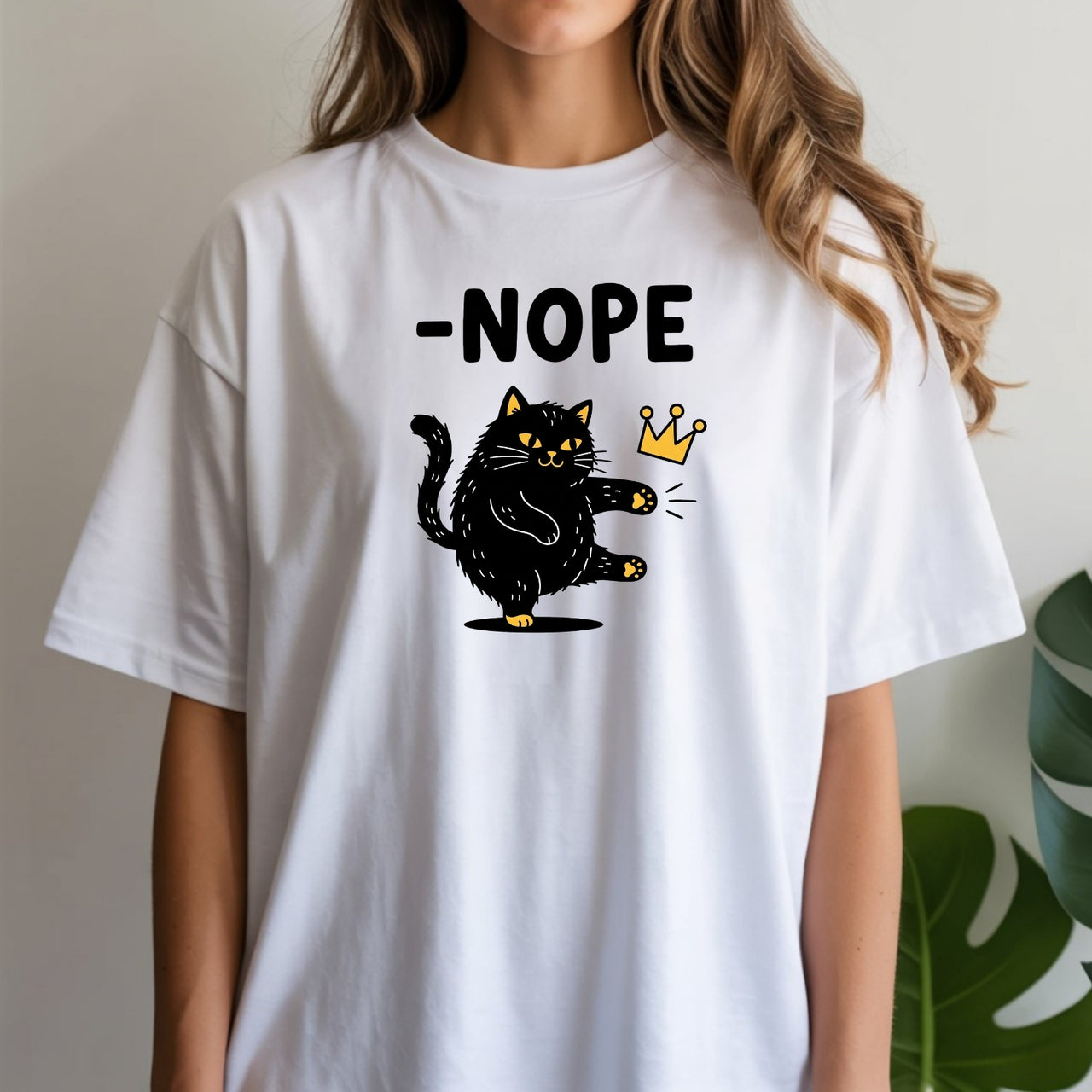 Black Cat Parody T-Shirt – No Kings in America Funny Satire Tee