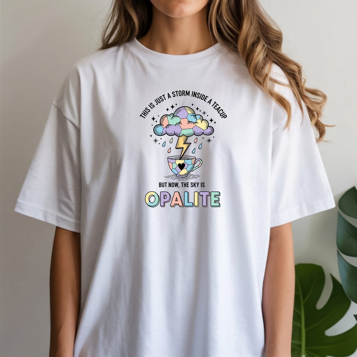 Storm in a Teacup Shirt – Opalite Sky Romantic Graphic Tee