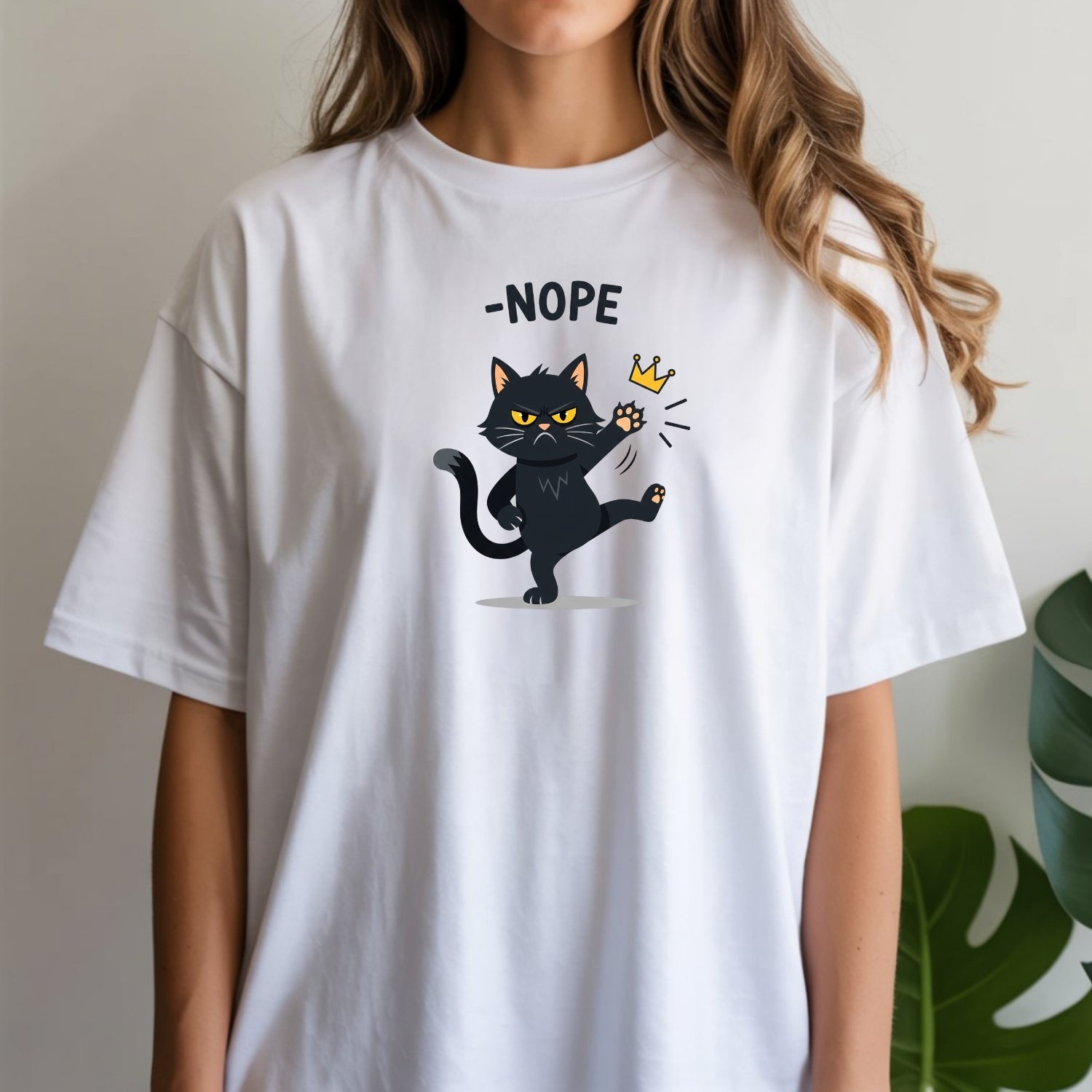 No Kings in America Black Cat T-Shirt – Funny Patriotic Meme Tee – Independence Graphic Top