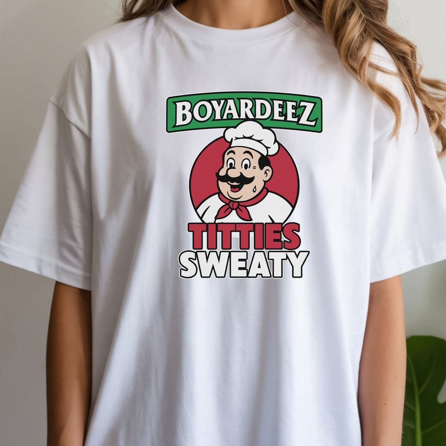 Retro Boyardeez Titties Sweaty Meme Tee - Funny Graphic T-Shirt - Extra Sweaty Edition Humor Shirt