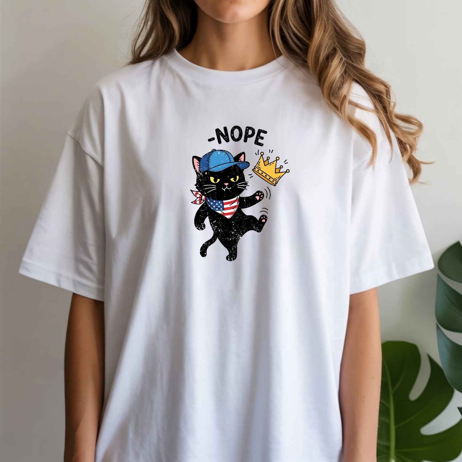No Kings Shirt – Black Cat Parody Tee – Funny Democracy Meme T-Shirt