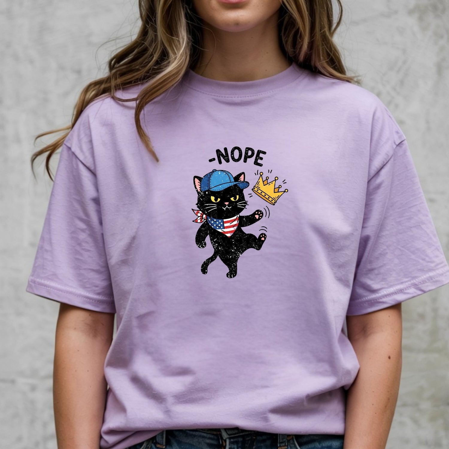 No Kings Shirt – Black Cat Parody Tee – Funny Democracy Meme T-Shirt