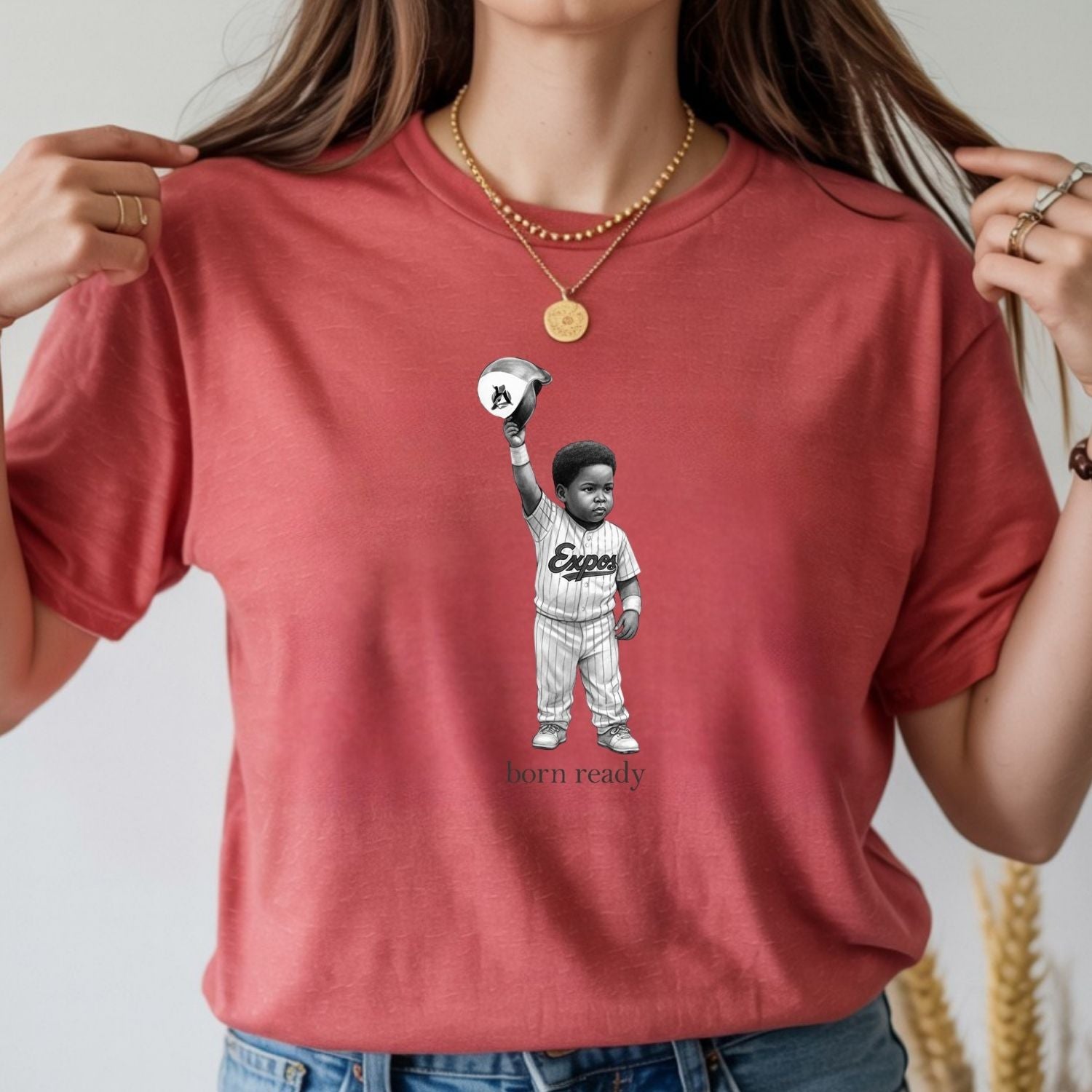 Vintage Born Ready Vladdy Jr T-Shirt – Baseball-Inspired Athletic Graphic Tee