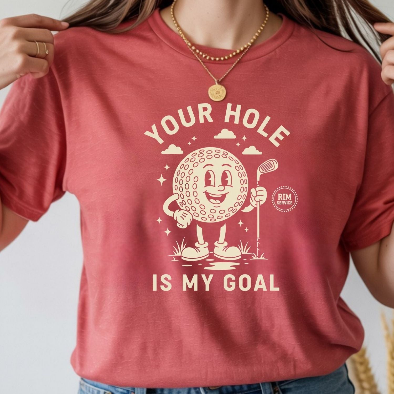 Your Hole is My Goal T-Shirt - Funny Adult Humor Tee - Unhinged Golf Graphic Shirt