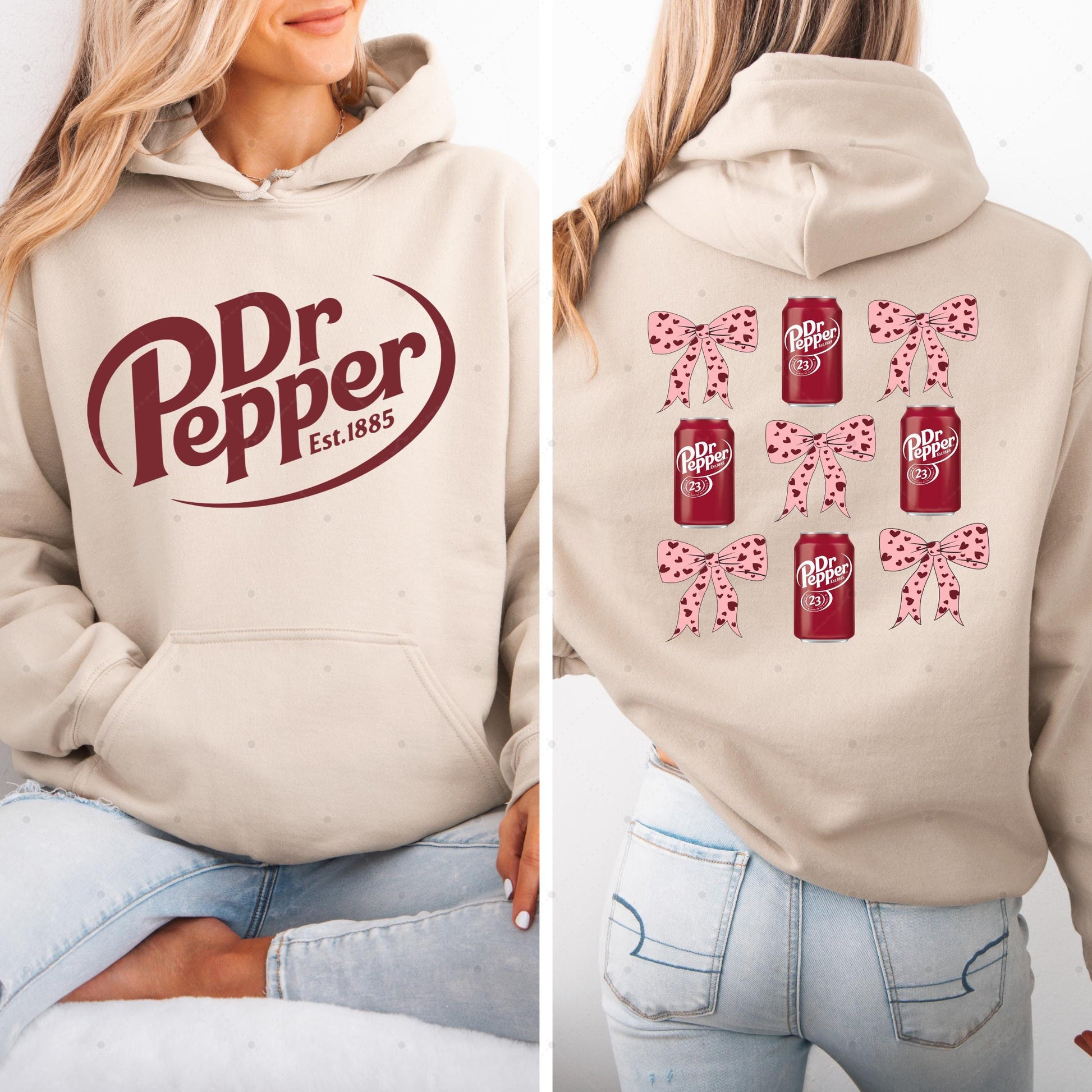 Dr Pepper Two-Sided Sweatshirt – Coquette Soda Lover Christmas Gift Pullover