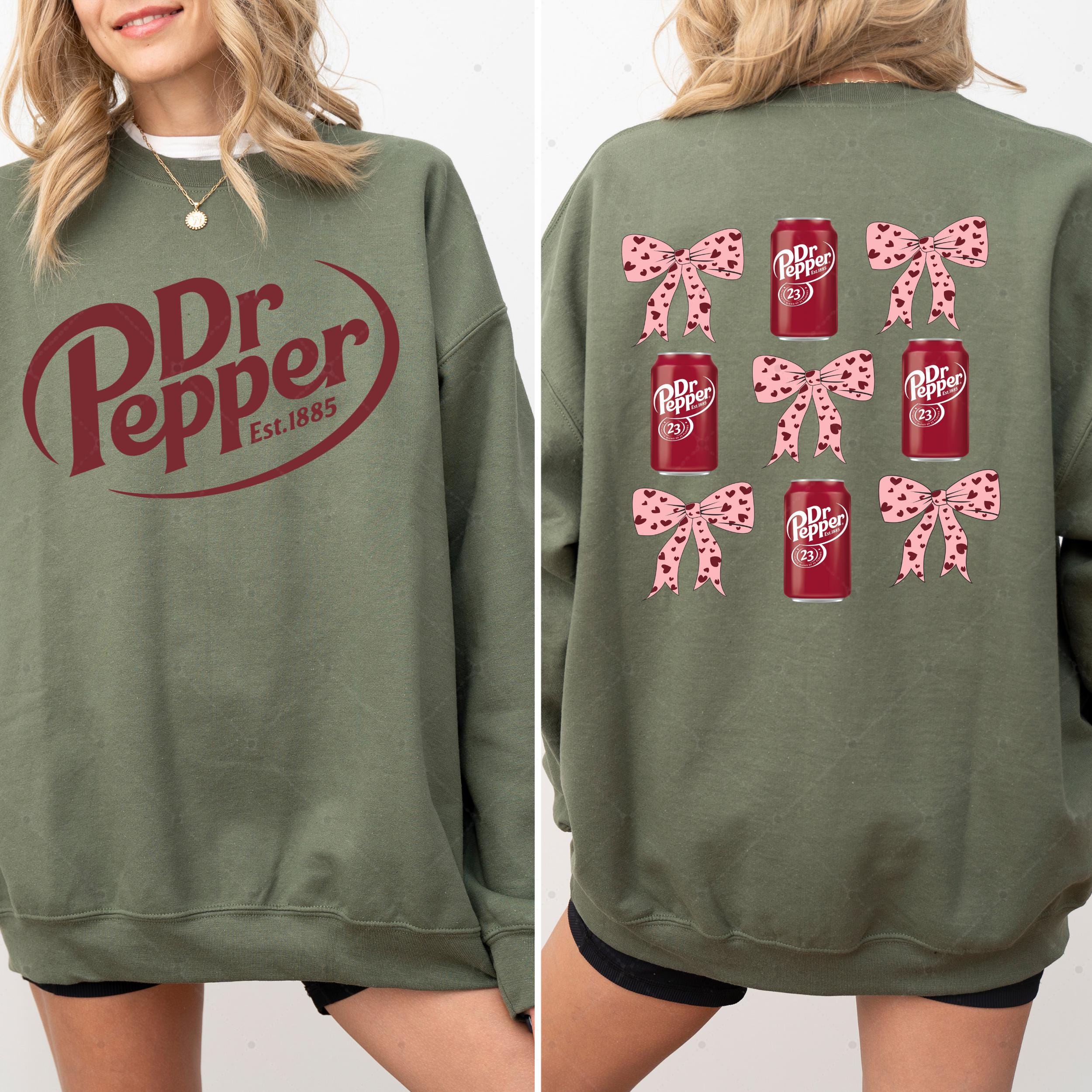 Dr Pepper Two-Sided Sweatshirt – Coquette Soda Lover Christmas Gift Pullover