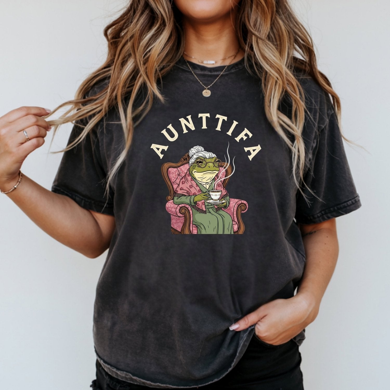 Funny Frog Meme Shirt – Aunt Tifa Inspired Graphic Tee