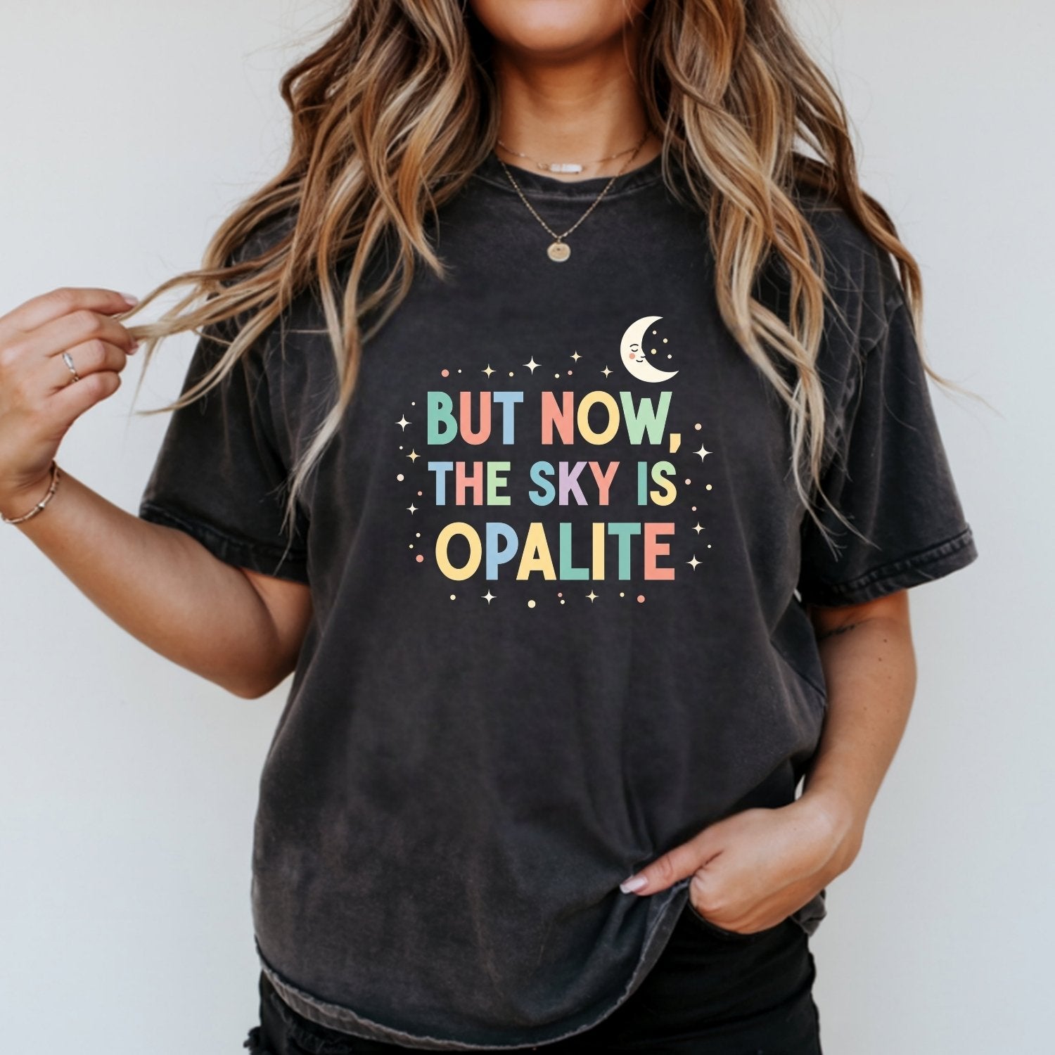 Opalite Showgirl Graphic Tee – Poetic Romantic Pastel Shirt