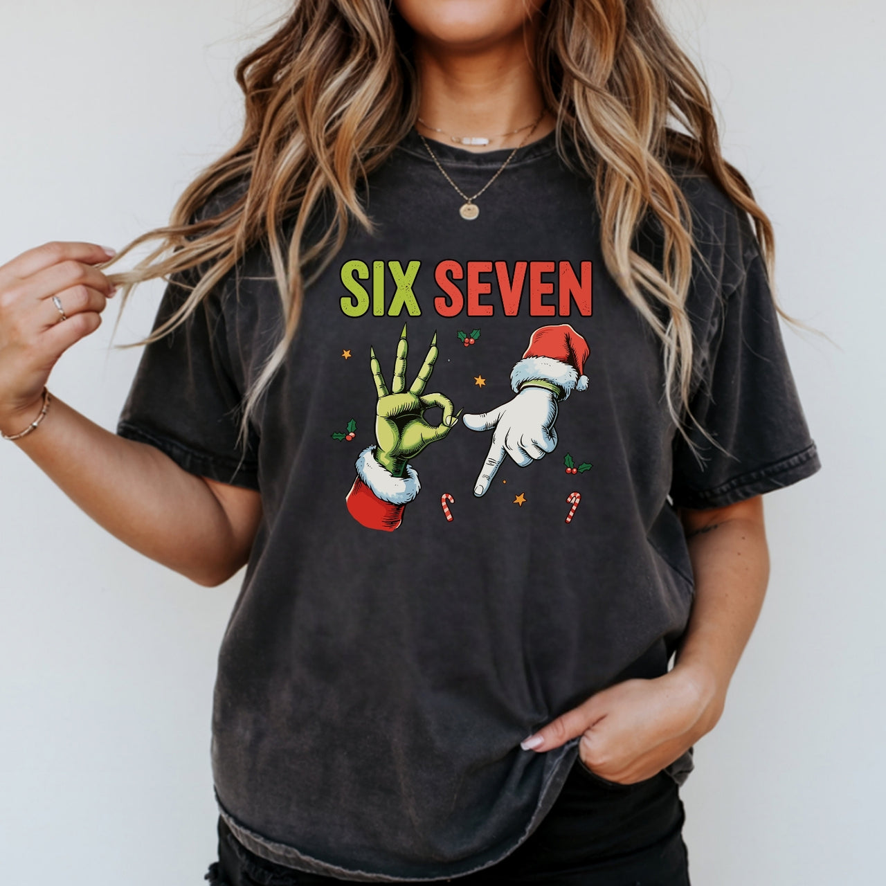 Six Seven Christmas Shirt – Funny Holiday Meme Graphic Tee