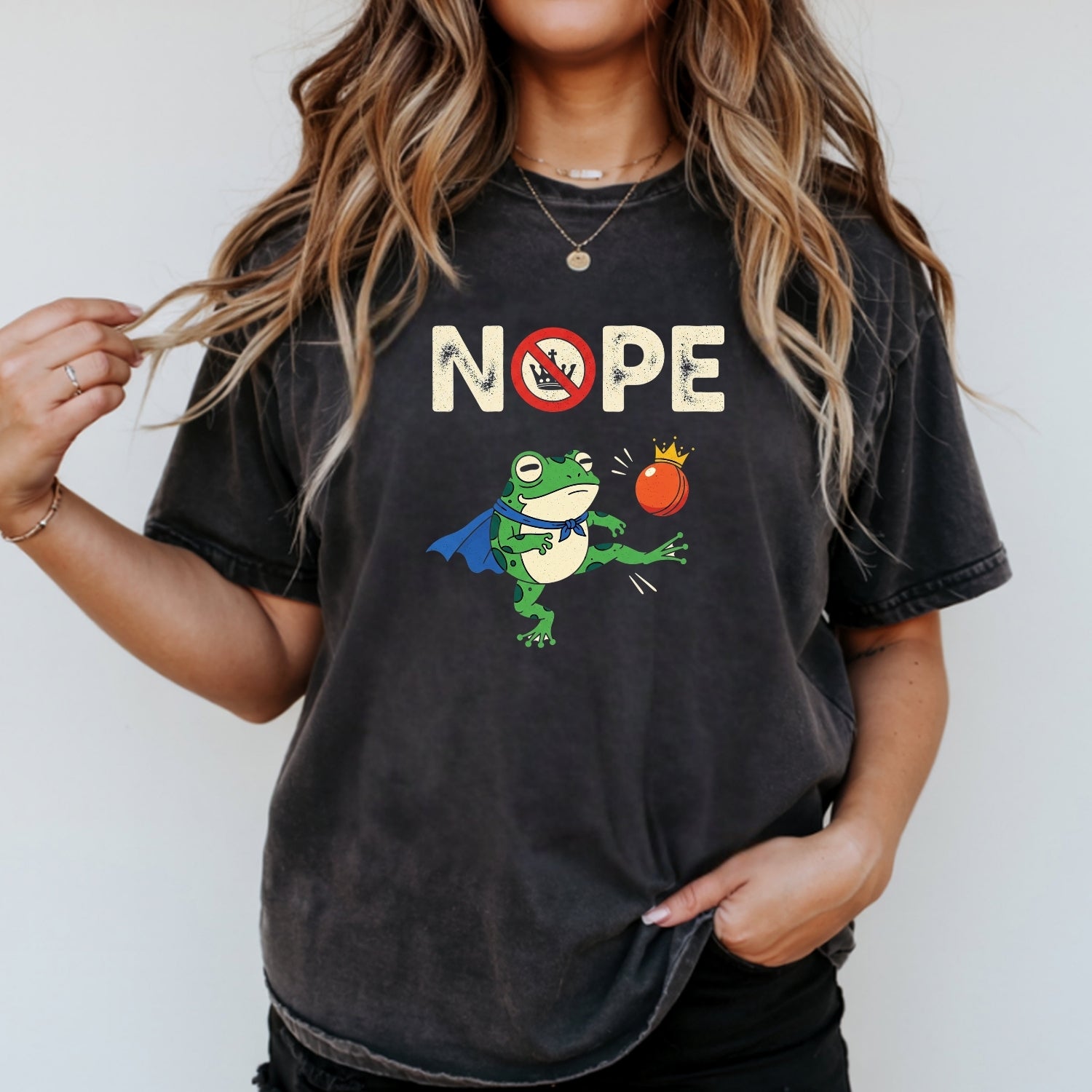 Portland Frog NOPE Meme Tee – Funny Rebellious Unisex Graphic Shirt