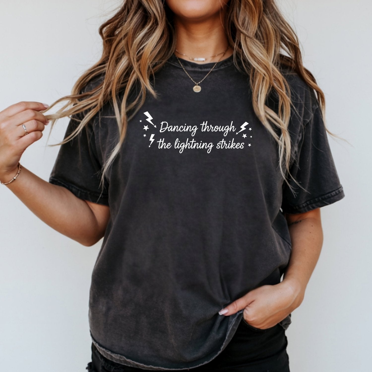 Showgirl Era T-Shirt – Dancing Through the Lightning Strikes Retro Tee