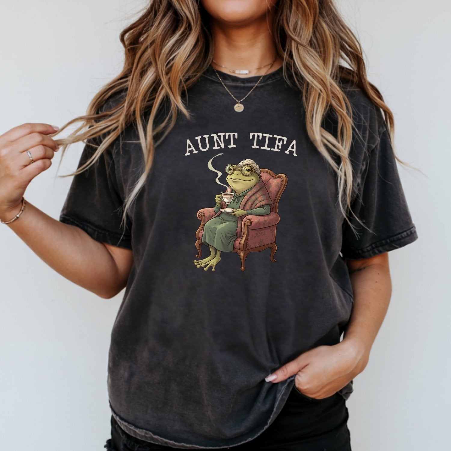 Aunt Tifa Frog T-Shirt – Funny Meme Graphic Tee