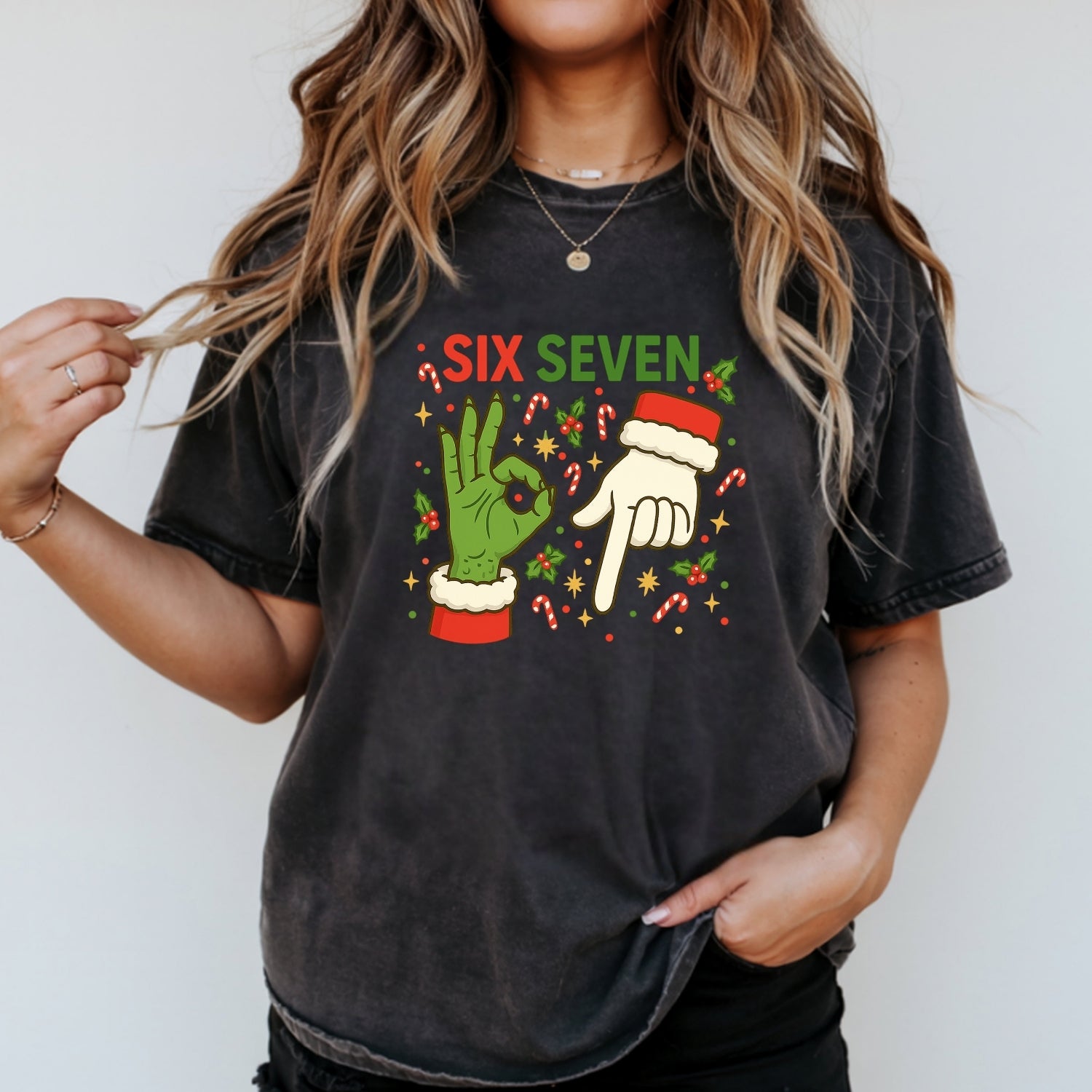 6 7 Meme Christmas Tee – Funny Santa Holiday Graphic Shirt