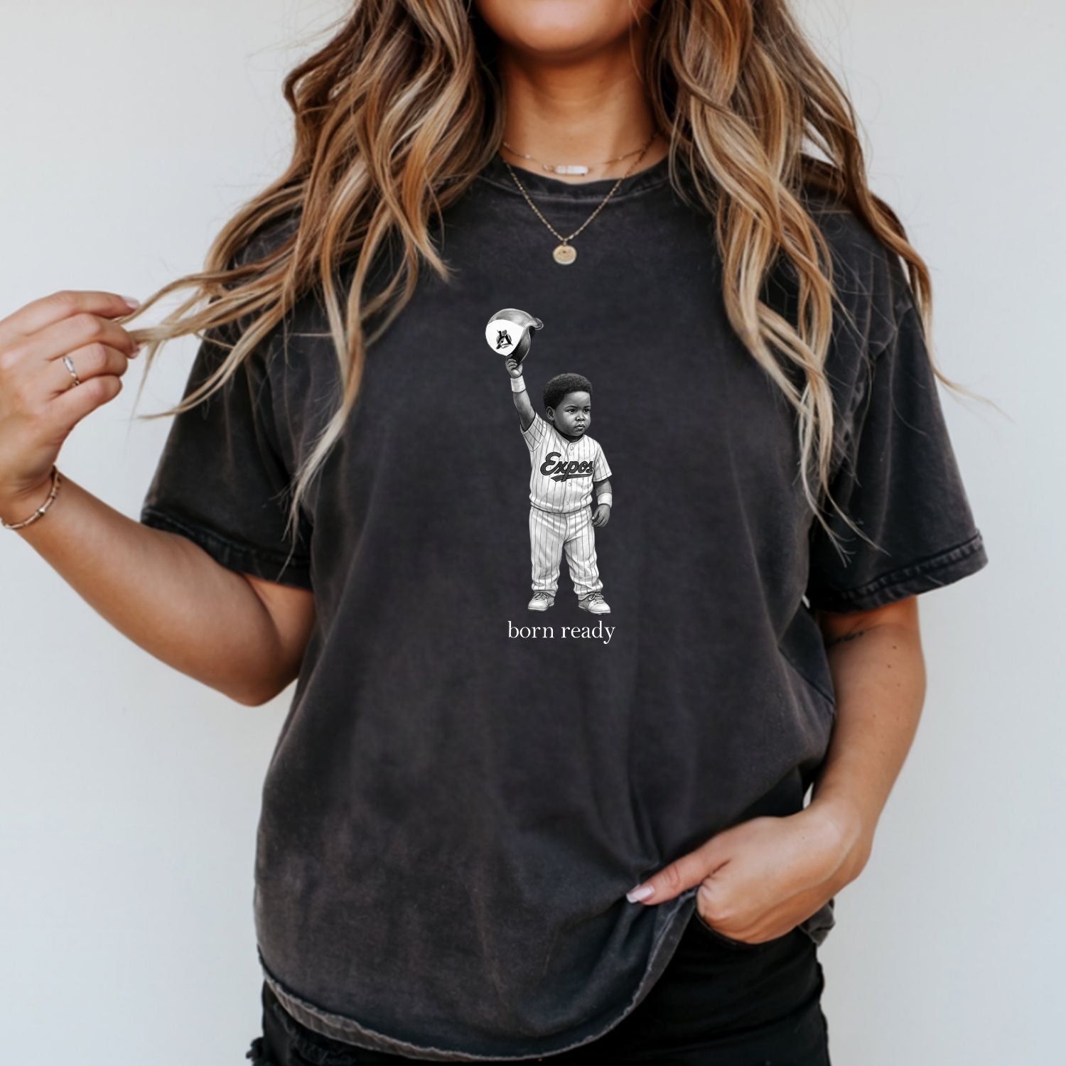 Born Ready Unisex Tee – Athletic Spirit Baseball Graphic Shirt