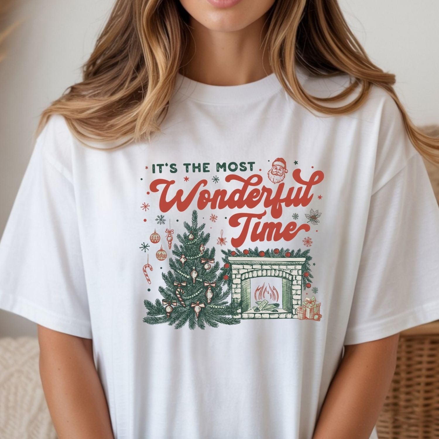 It’s The Most Wonderful Time T-Shirt - Christmas Holiday Tee - Festive Graphic Shirt for Adults