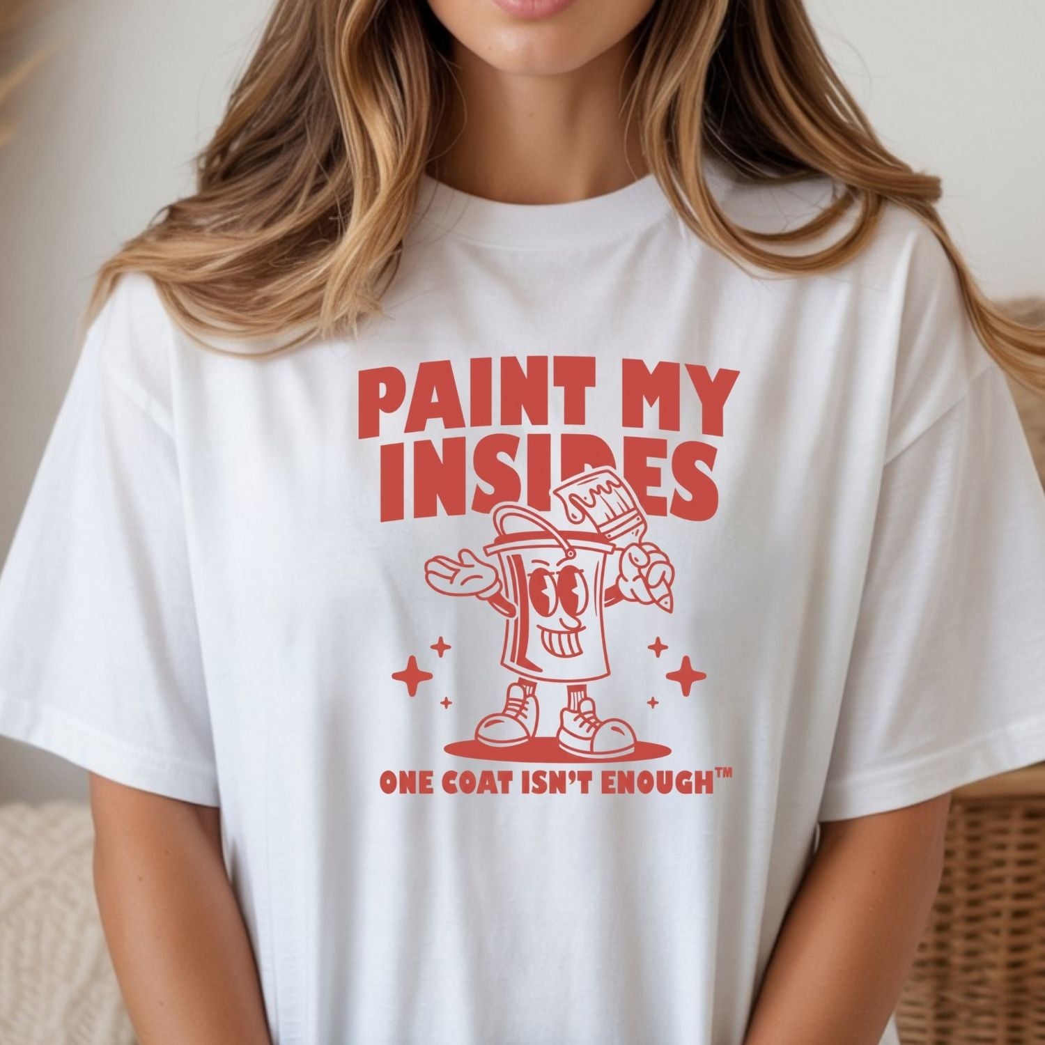 Retro Paint Can Mascot T-Shirt - Funny Art Graphic Tee - Extra Drip Edition Shirt