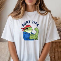 Aunt Tifa Resist Frog T-Shirt – Humorous Graphic Tee for Adults