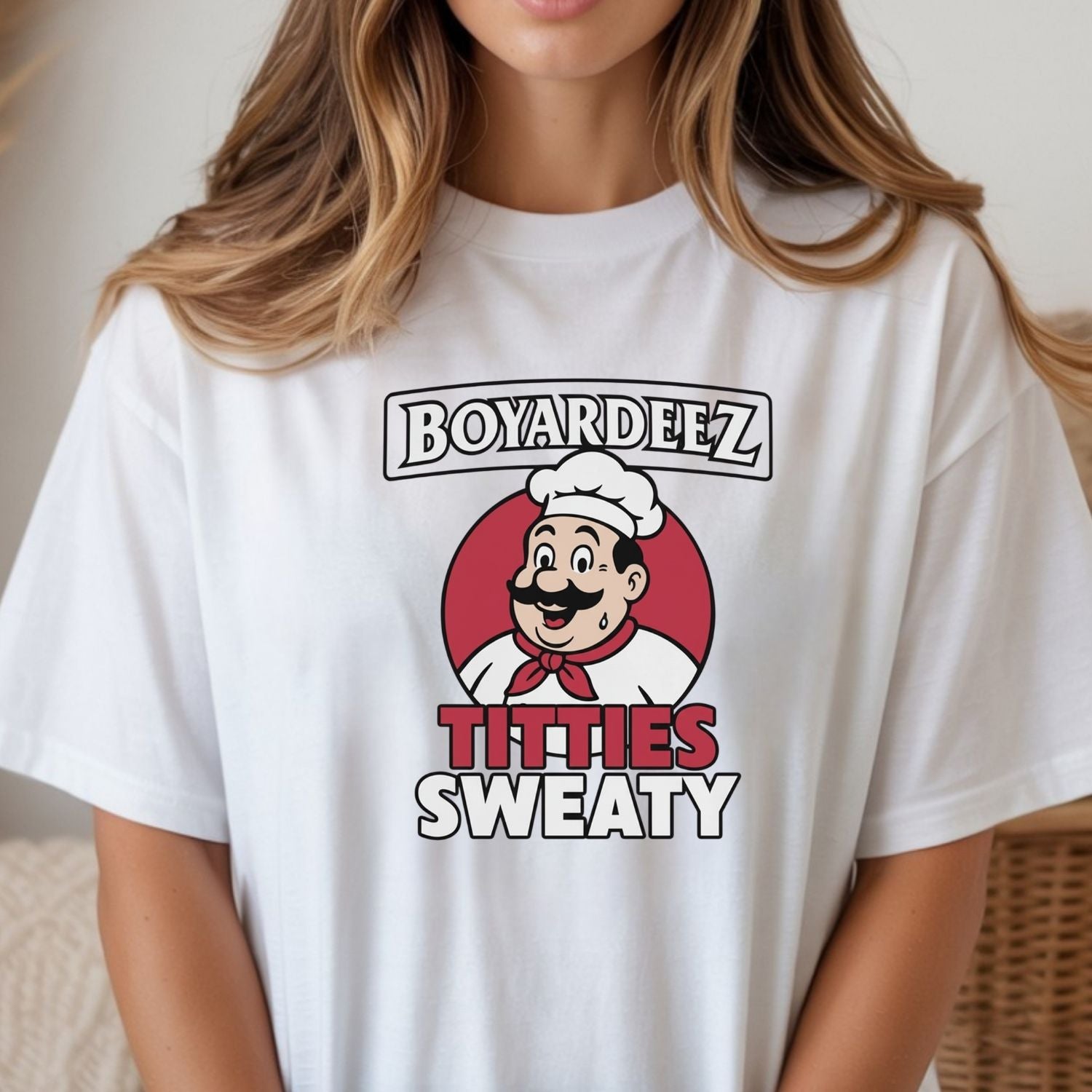 Retro Funny Boyardeez Nutz Sweaty Meme T-Shirt - Embarrassing Graphic Tee - Humor Shirt for Men and Women