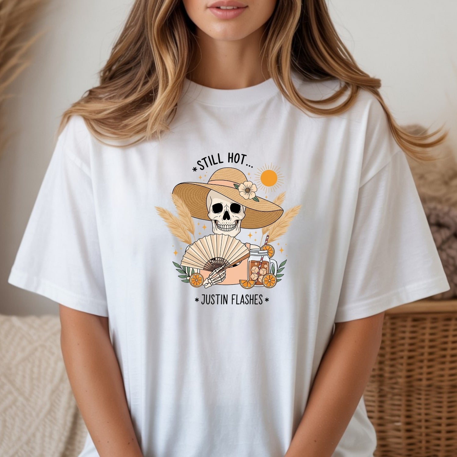 I’m Still Hot It Just Comes in Flashes Shirt – Funny Menopause Tee – Hot Flash Humor Top for Women