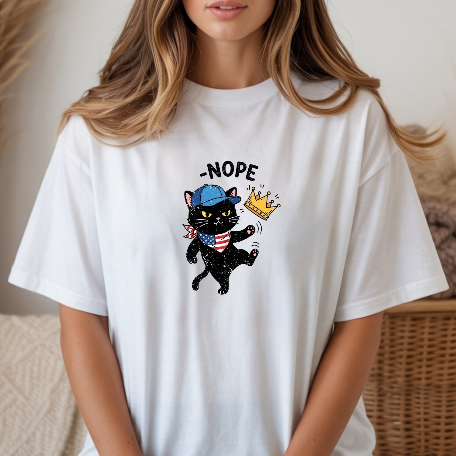 No Kings Shirt – Black Cat Parody Tee – Funny Democracy Meme T-Shirt