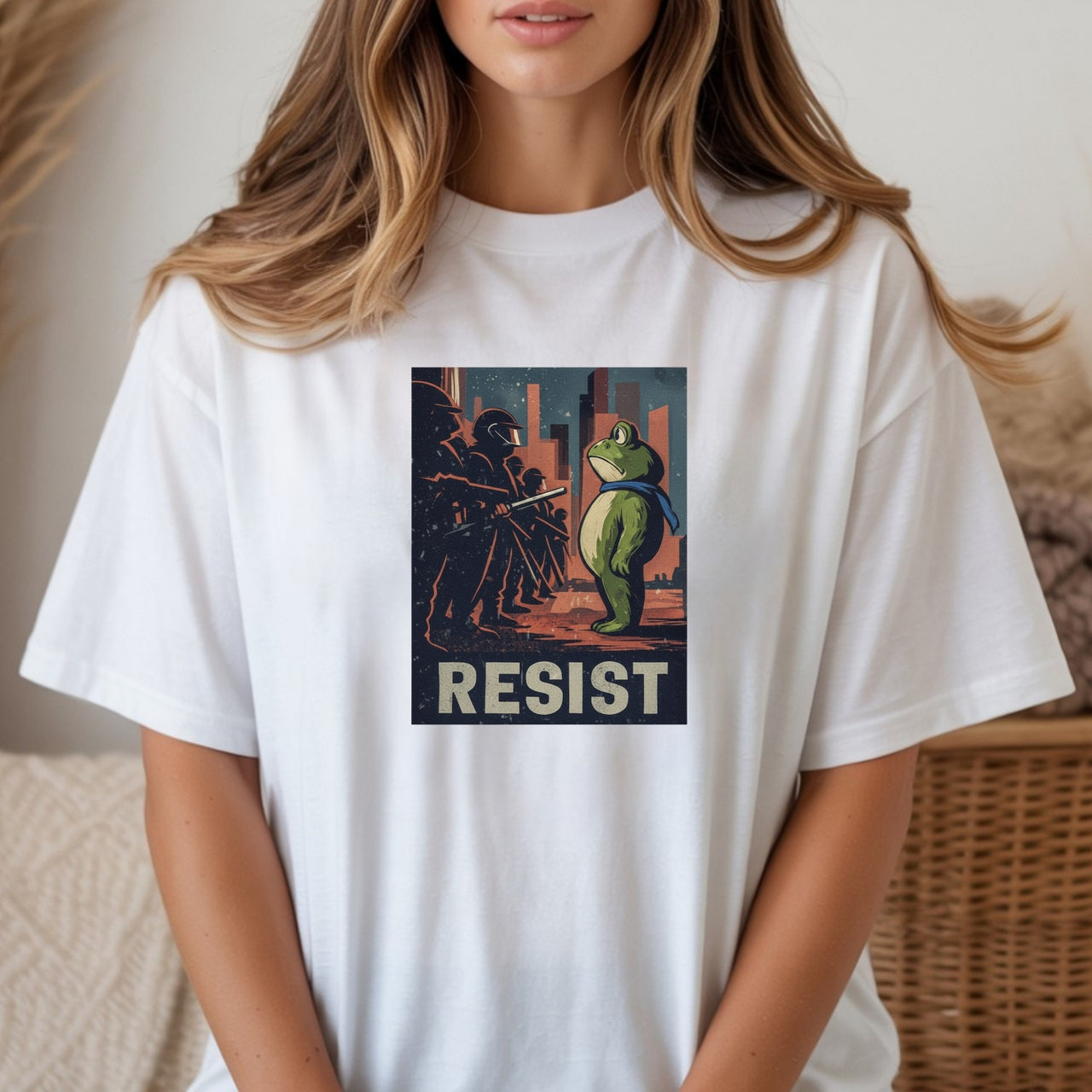 Resist Portland Frog Shirt – Funny Rebel Graphic Tee – No Kings Freedom Design