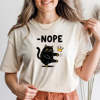 Black Cat Parody T-Shirt – No Kings in America Funny Satire Tee