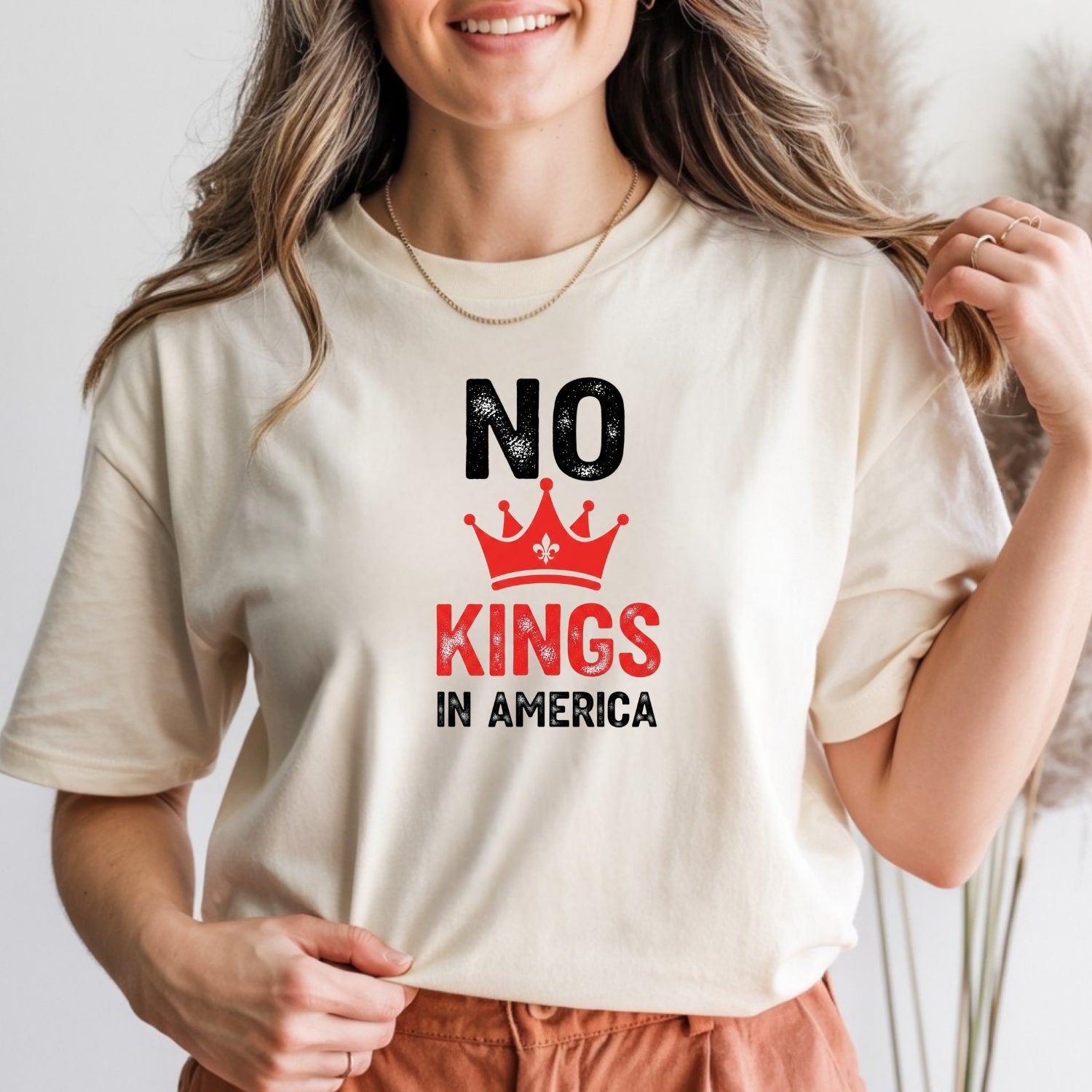 No Kings in America T-Shirt – Patriotic Democracy Tee – Freedom Graphic Top