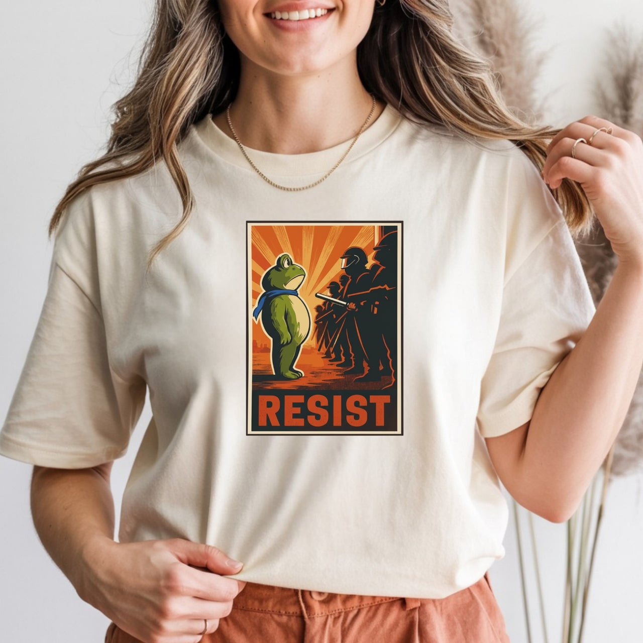 Portland Frog Shirt – Funny Rebel Graphic Tee – No Kings in America Parody Design