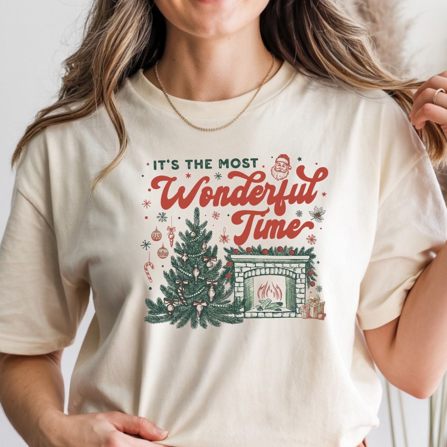 It’s The Most Wonderful Time T-Shirt - Christmas Holiday Tee - Festive Graphic Shirt for Adults