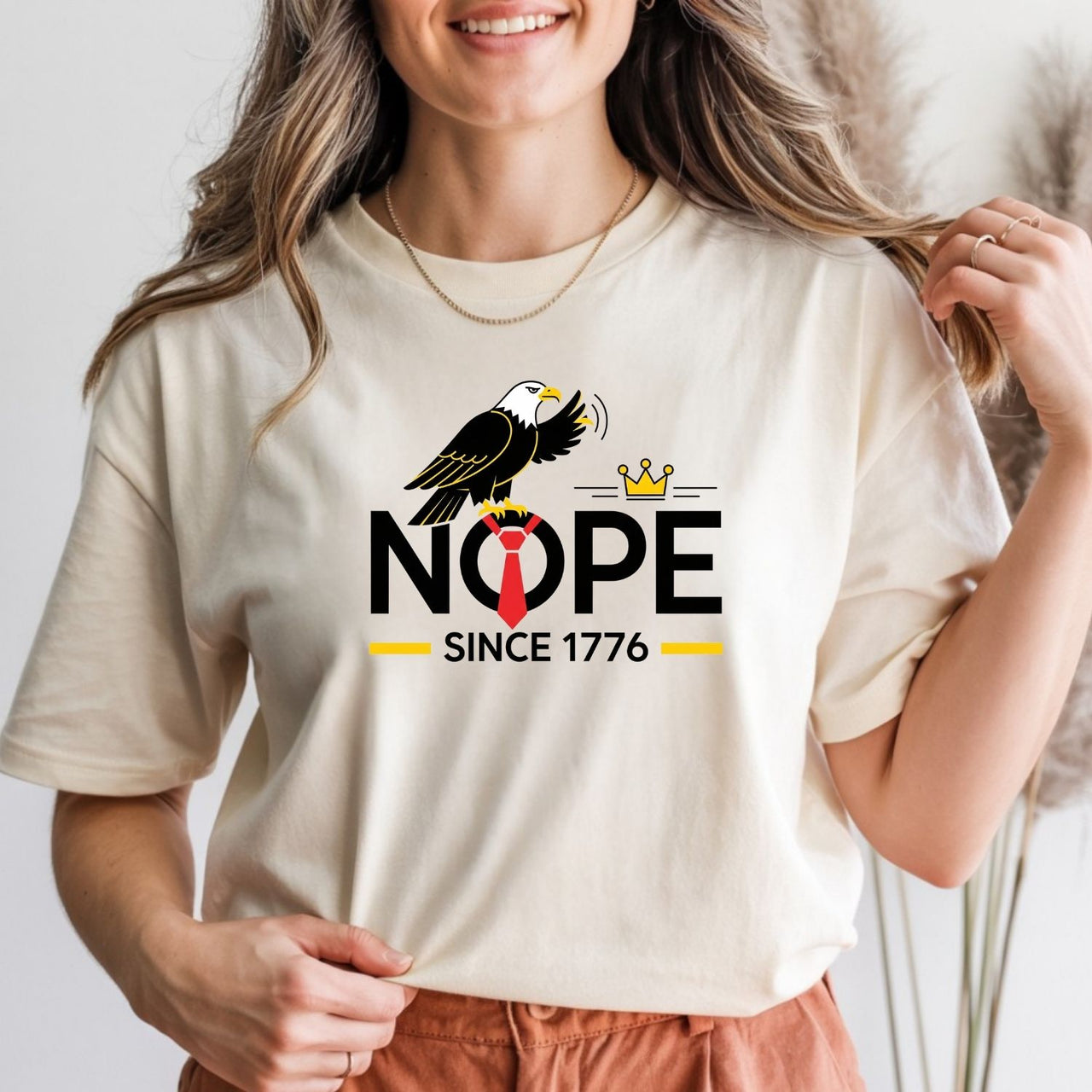 Bald Eagle NOPE Since 1776 T-Shirt – No Kings in America Tee – Funny Patriotic Freedom