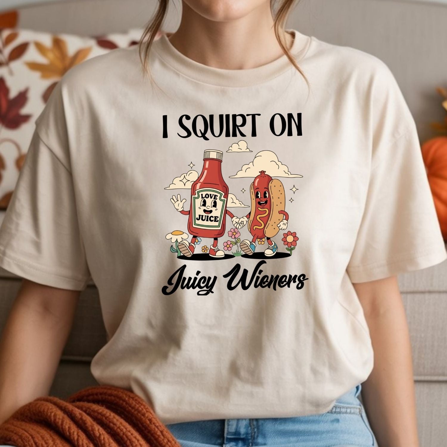 Funny Hot Dog T-Shirt - Retro Food Pun Tee - Inappropriate Humor Shirt for Adults