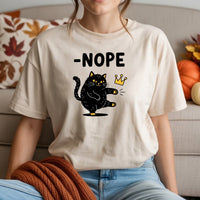 Black Cat Parody T-Shirt – No Kings in America Funny Satire Tee