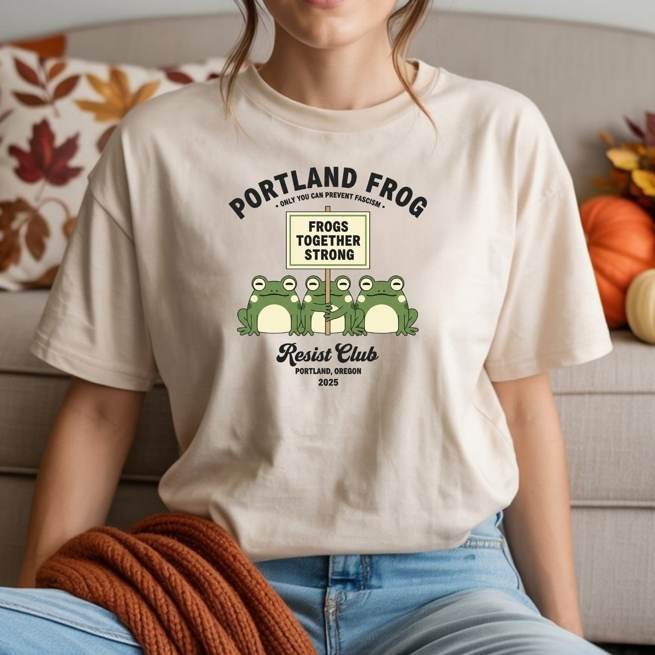 Funny Portland Frog Strong Together Tee – Rebellious Meme Shirt – Freedom Independence Style