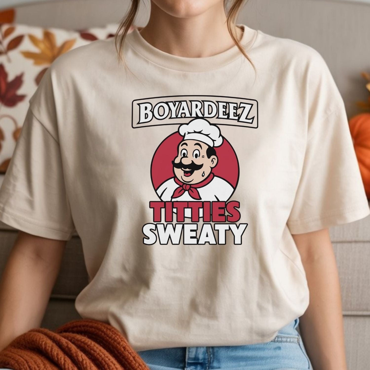 Retro Funny Boyardeez Nutz Sweaty Meme T-Shirt - Embarrassing Graphic Tee - Humor Shirt for Men and Women