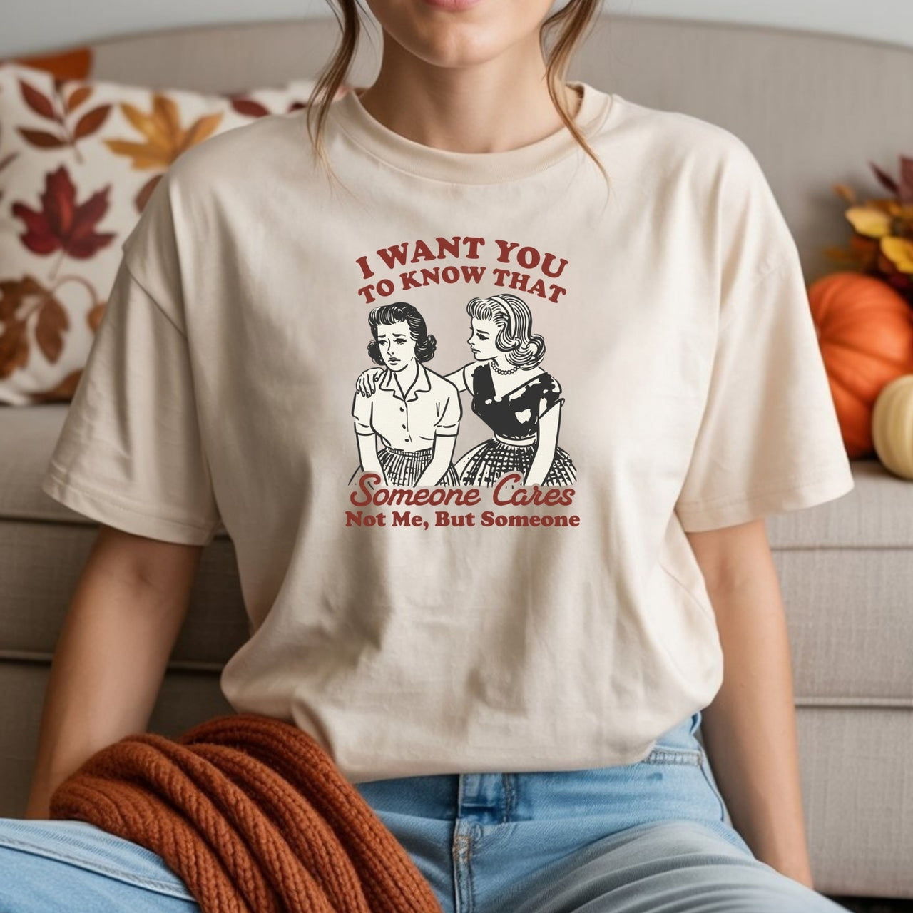 Someone Cares T-Shirt – Retro Sarcastic Tee – Snarky Humor Graphic Design for Women