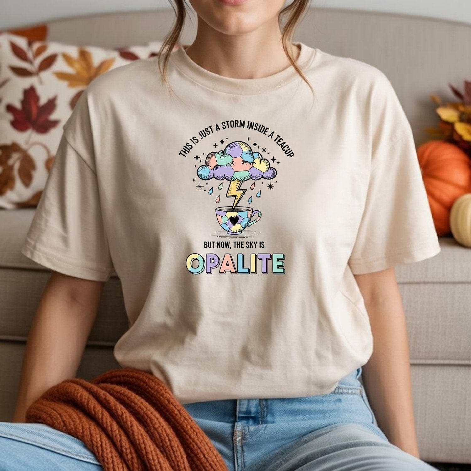 Storm in a Teacup Shirt – Opalite Sky Romantic Graphic Tee