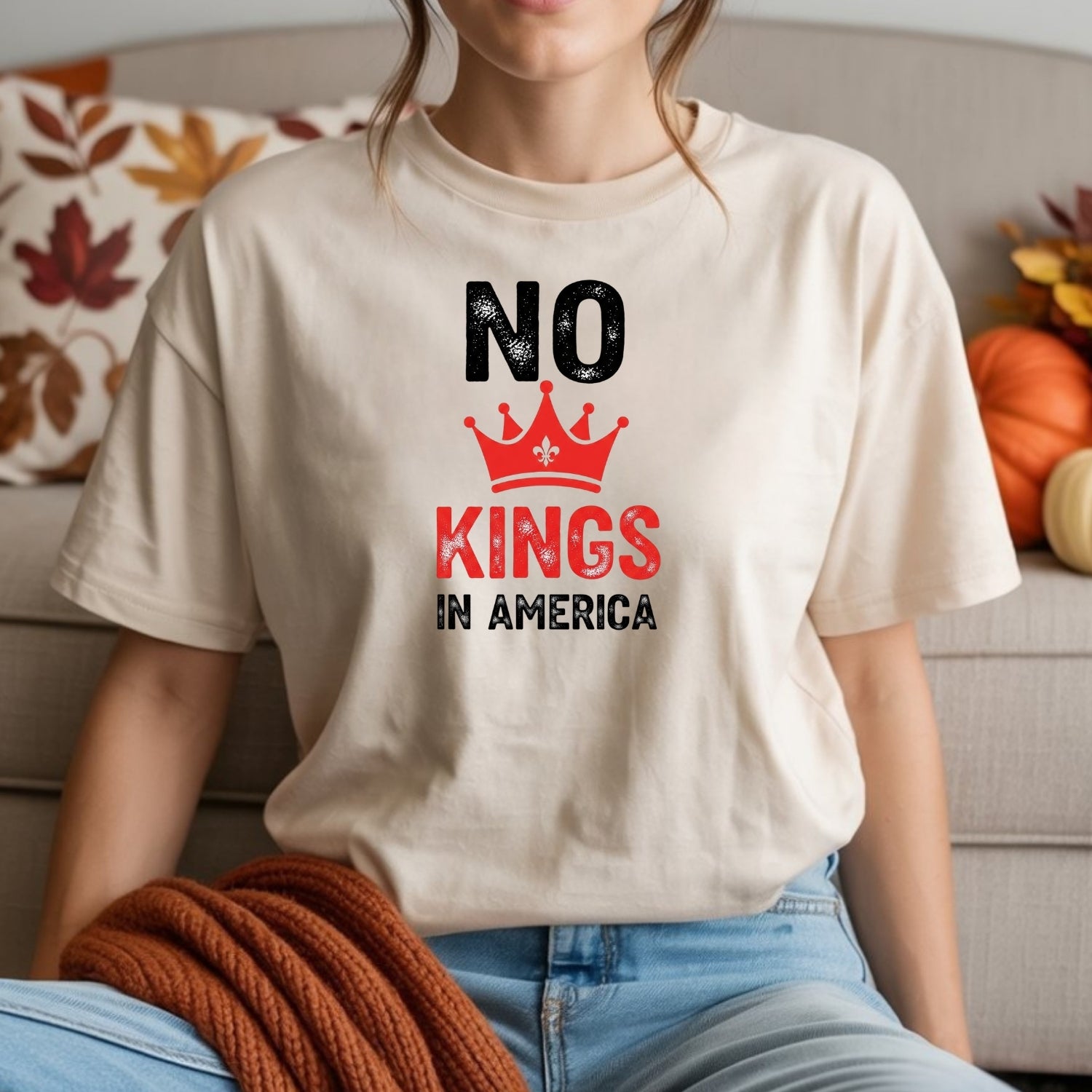 No Kings in America T-Shirt – Patriotic Democracy Tee – Freedom Graphic Top