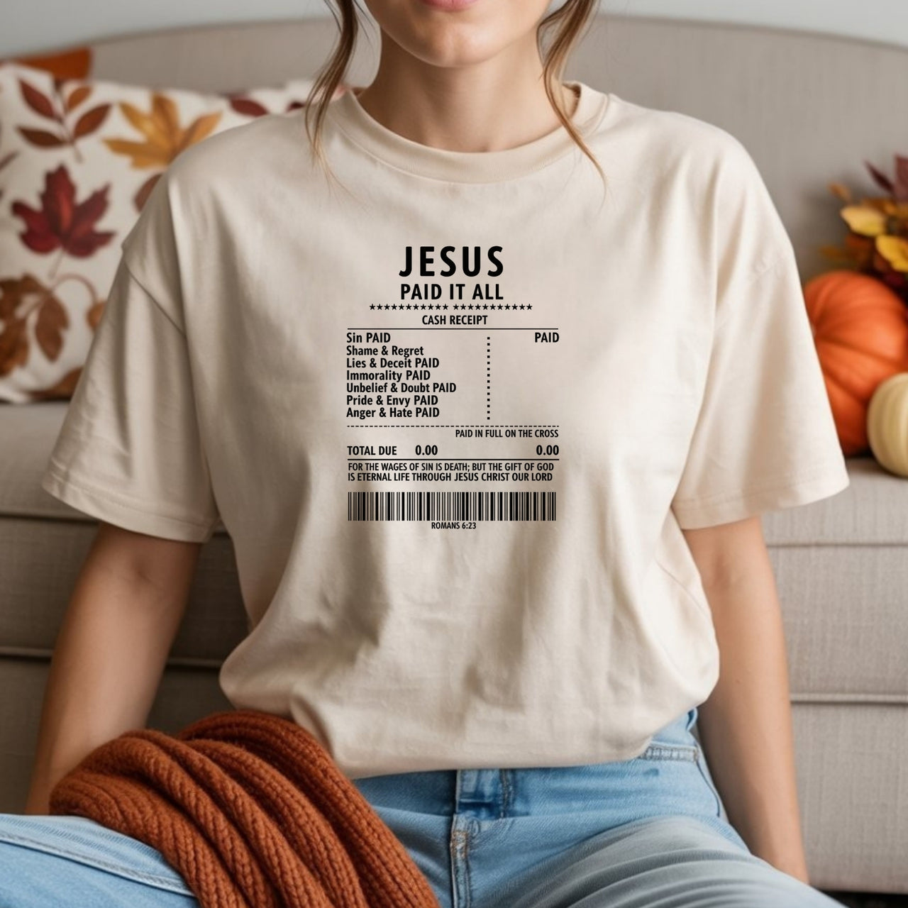 Jesus Paid It All Shirt – Christian Worship Tee, Faith-Based Graphic Shirt