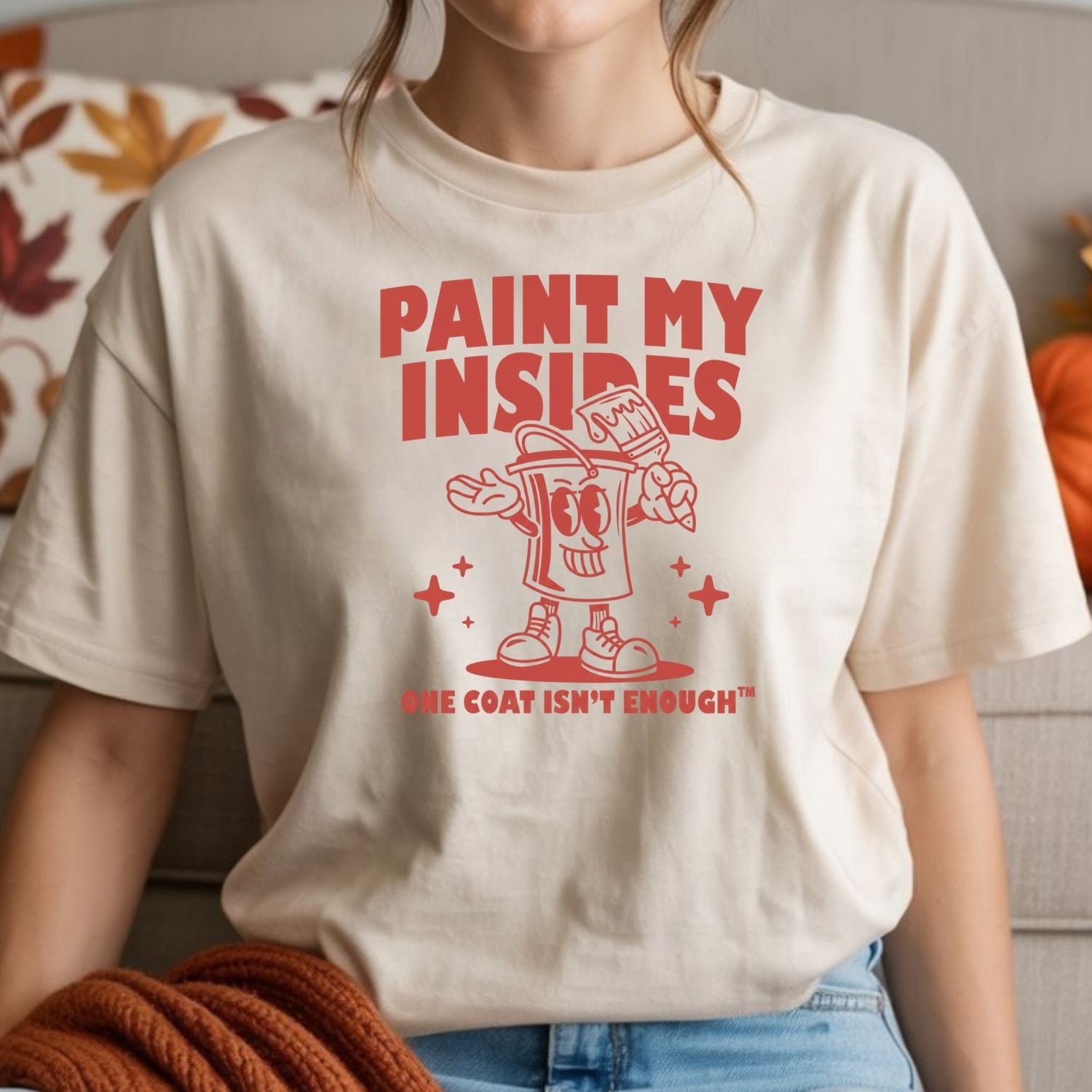 Retro Paint Can Mascot T-Shirt - Funny Art Graphic Tee - Extra Drip Edition Shirt