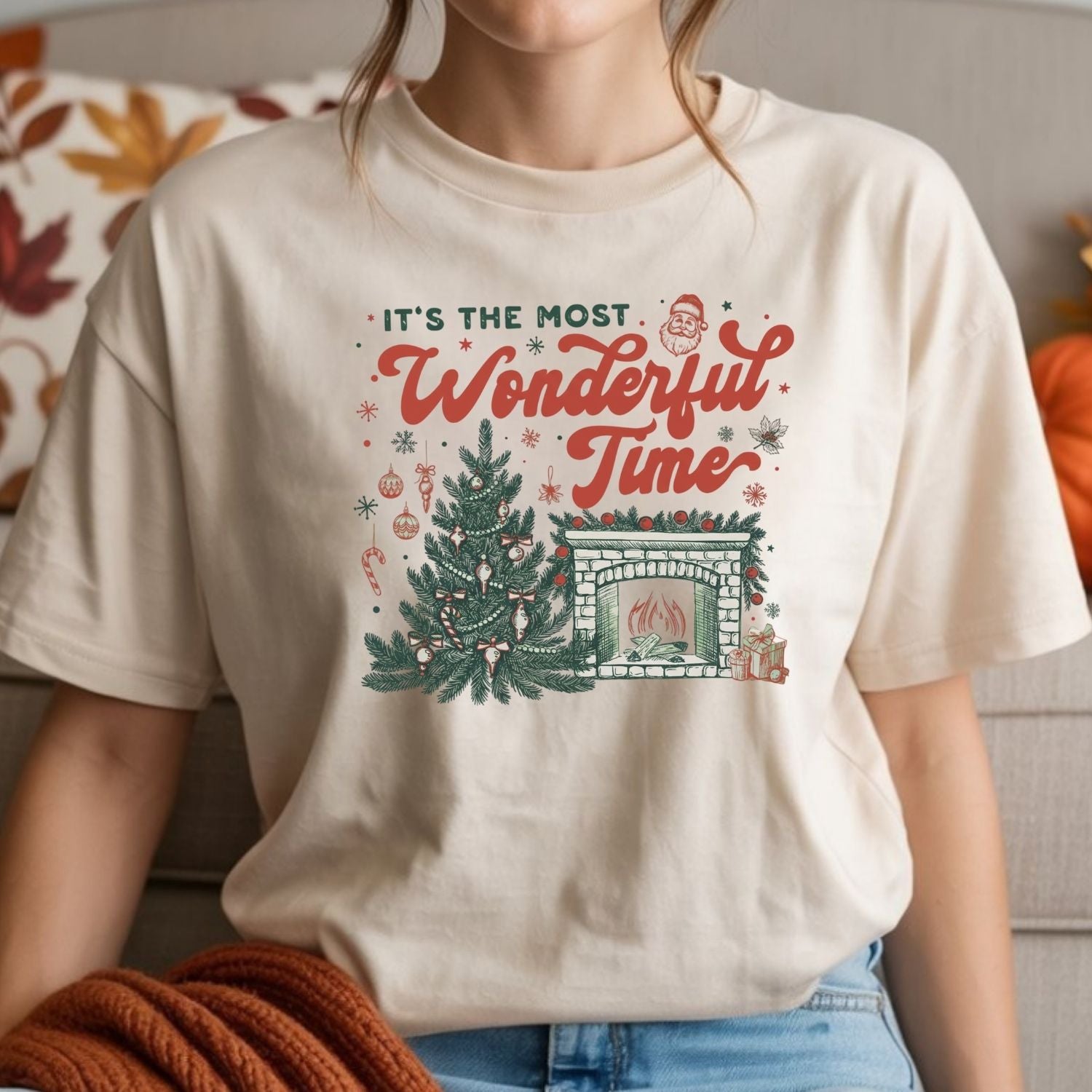 It’s The Most Wonderful Time T-Shirt - Christmas Holiday Tee - Festive Graphic Shirt for Adults